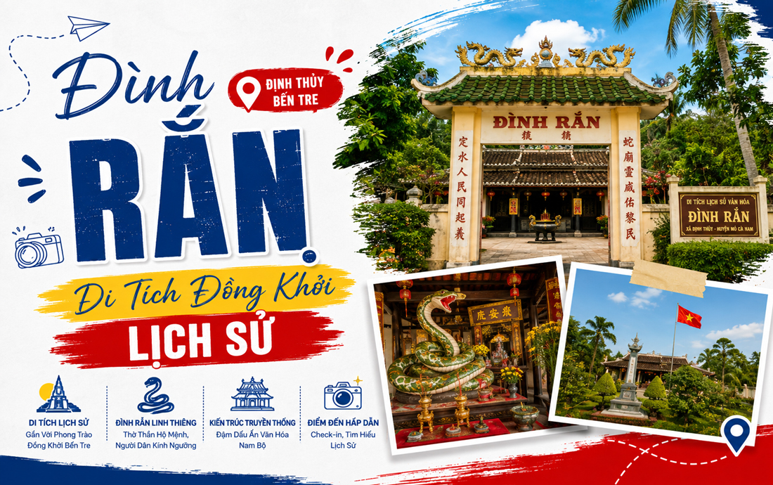 Đình Rắn Định Thủy Bến Tre: Di Tích Đồng Khởi Lịch Sử
