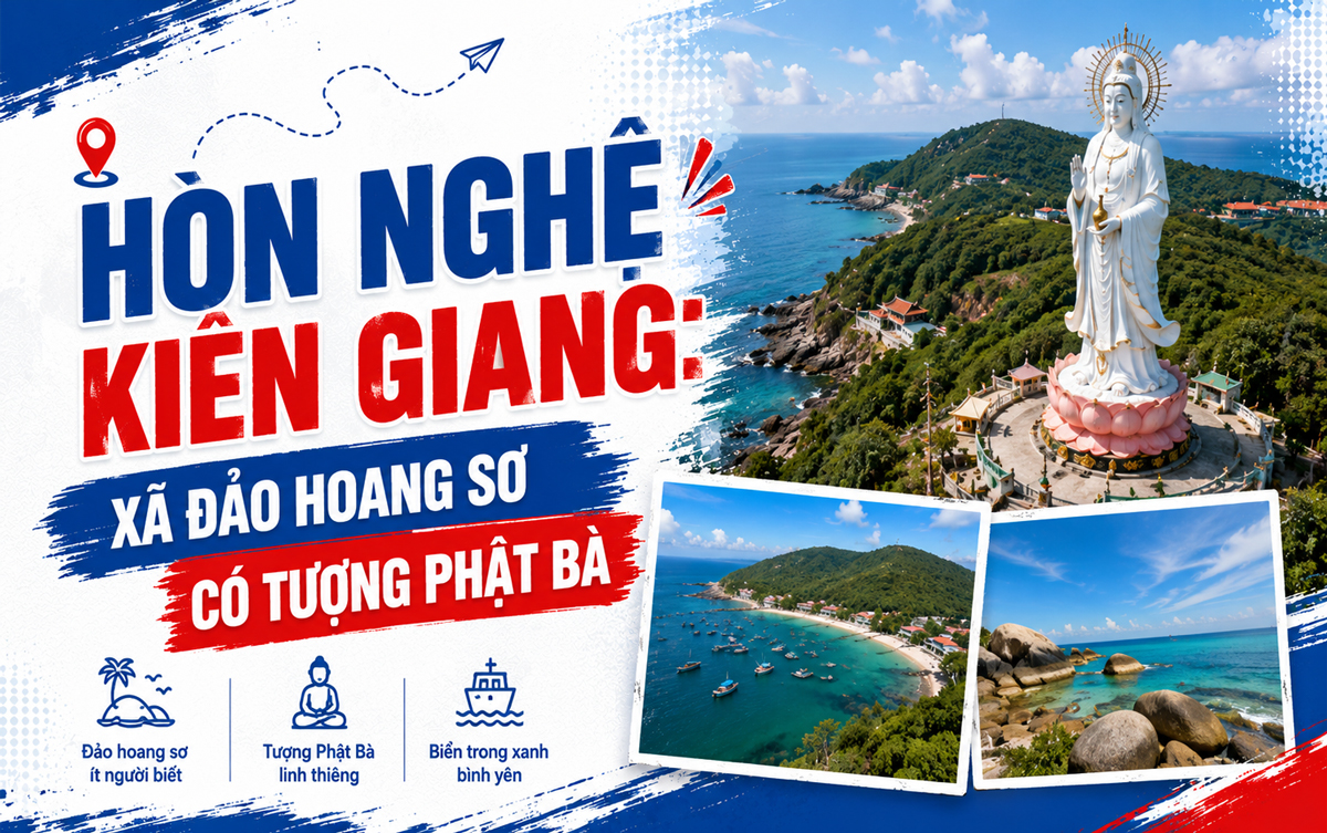 Hòn Nghệ Kiên Giang: Xã Đảo Hoang Sơ Có Tượng Phật Bà