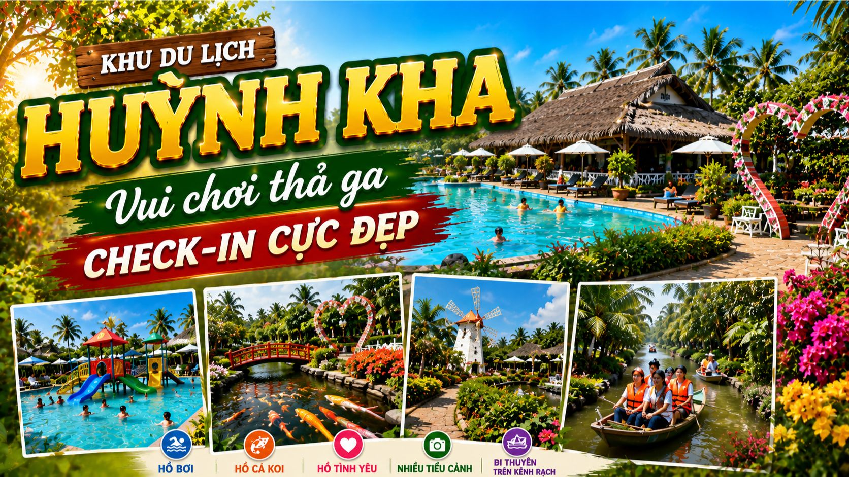 Khu Du Lịch Huỳnh Kha Trà Vinh: Sinh Thái – Vui Chơi