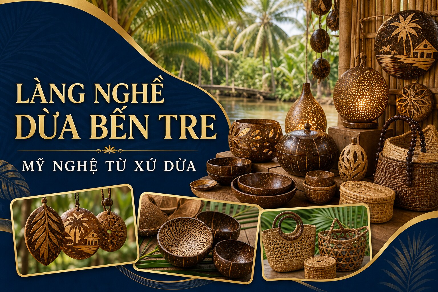 Làng Nghề Dừa Bến Tre: Mỹ Nghệ Từ Xứ Dừa Châu Thành