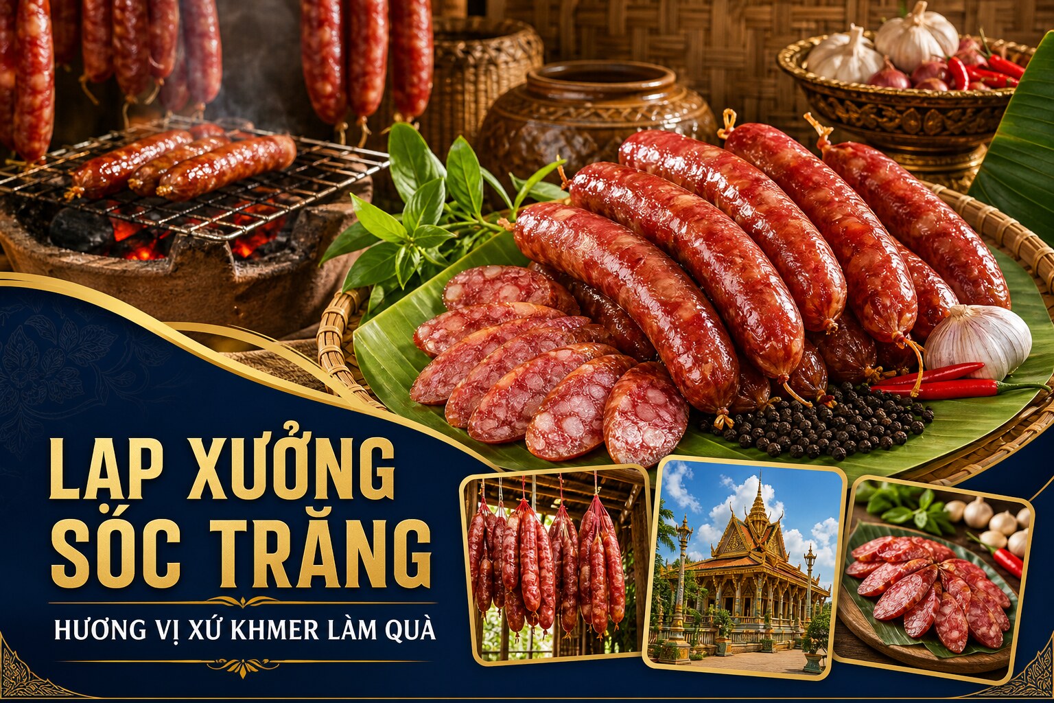Lạp Xưởng Sóc Trăng: Hương Vị Xứ Khmer Làm Quà Tết