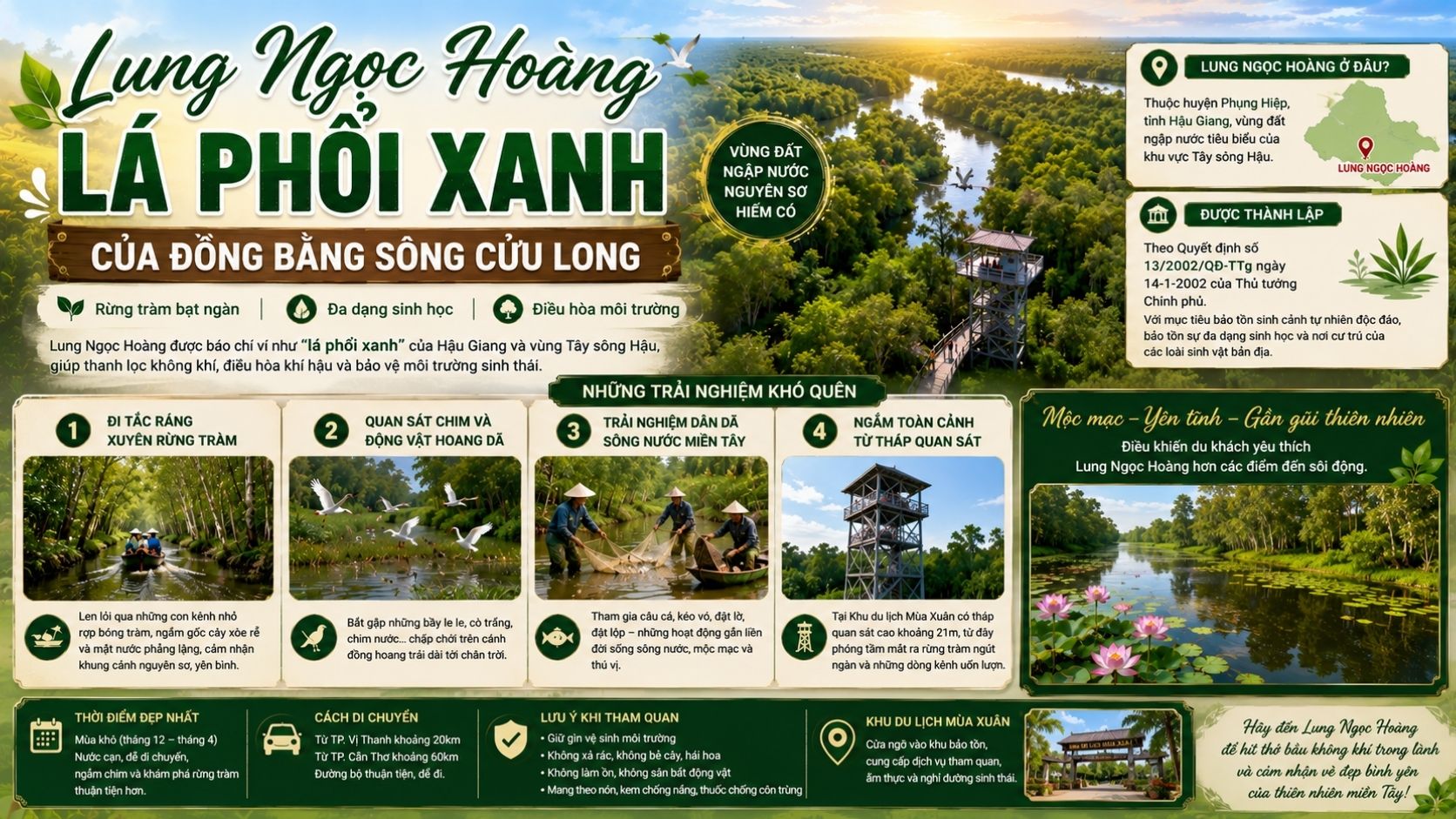 Lung Ngọc Hoàng - Lá Phổi Xanh Của Đồng Bằng Sông Cửu Long