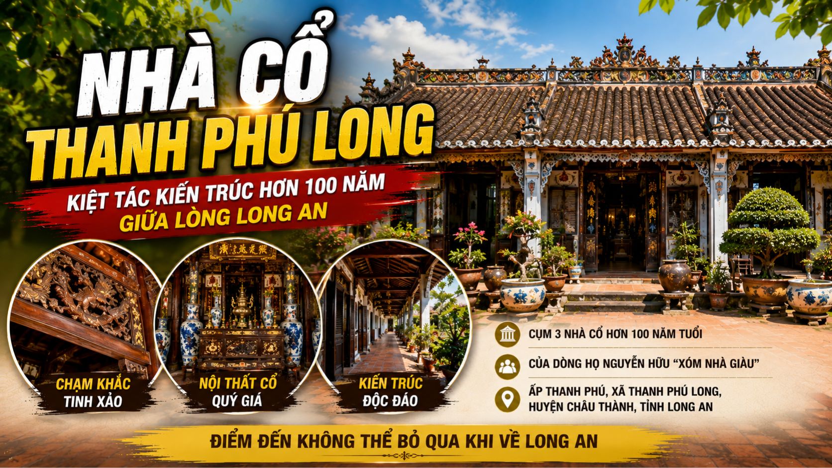 Nhà Cổ Thanh Phú Long: Dấu Ấn Kiến Trúc Pháp - Việt