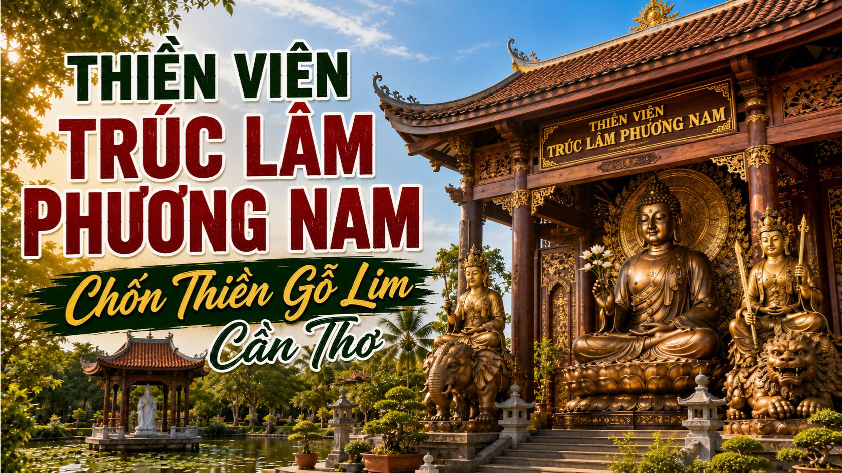 Thiền Viện Trúc Lâm Phương Nam: Chốn Thiền Gỗ Lim Cần Thơ