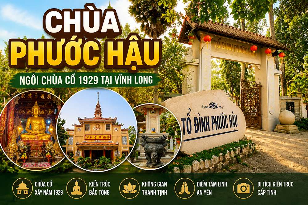 Chùa Phước Hậu Vĩnh Long: Kiến Trúc Phật Giáo 100 Năm