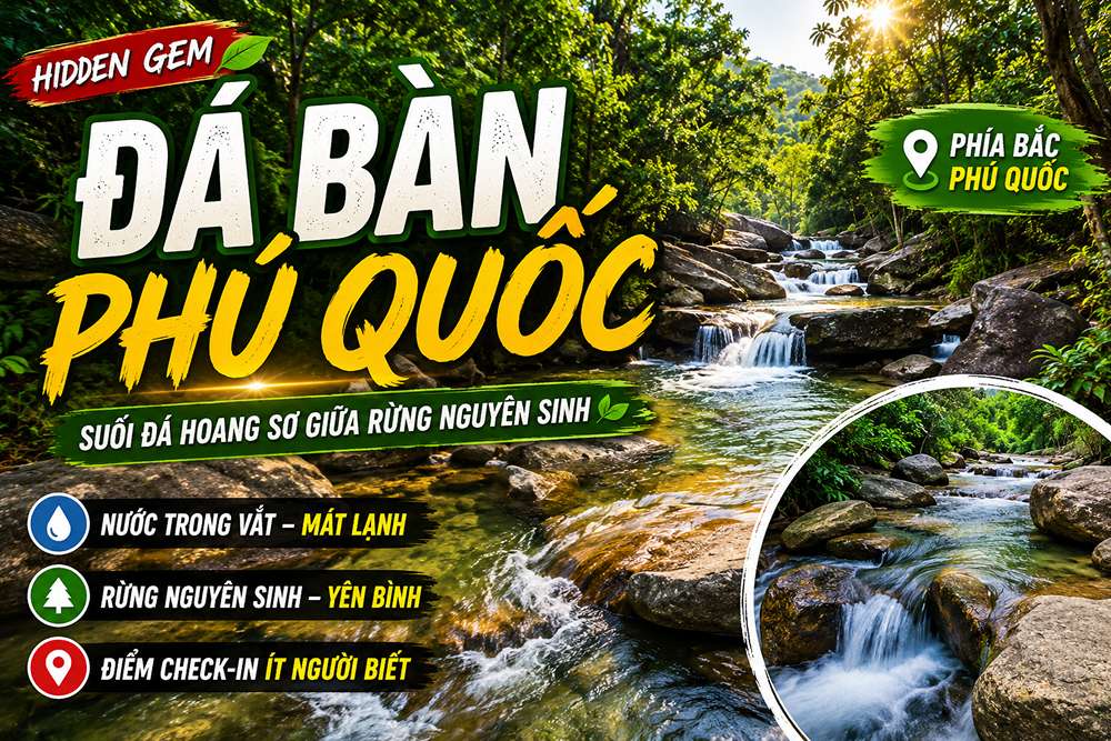 Đá Bàn Phú Quốc: Khám Phá Suối Đá Hoang Sơ Bắc Đảo