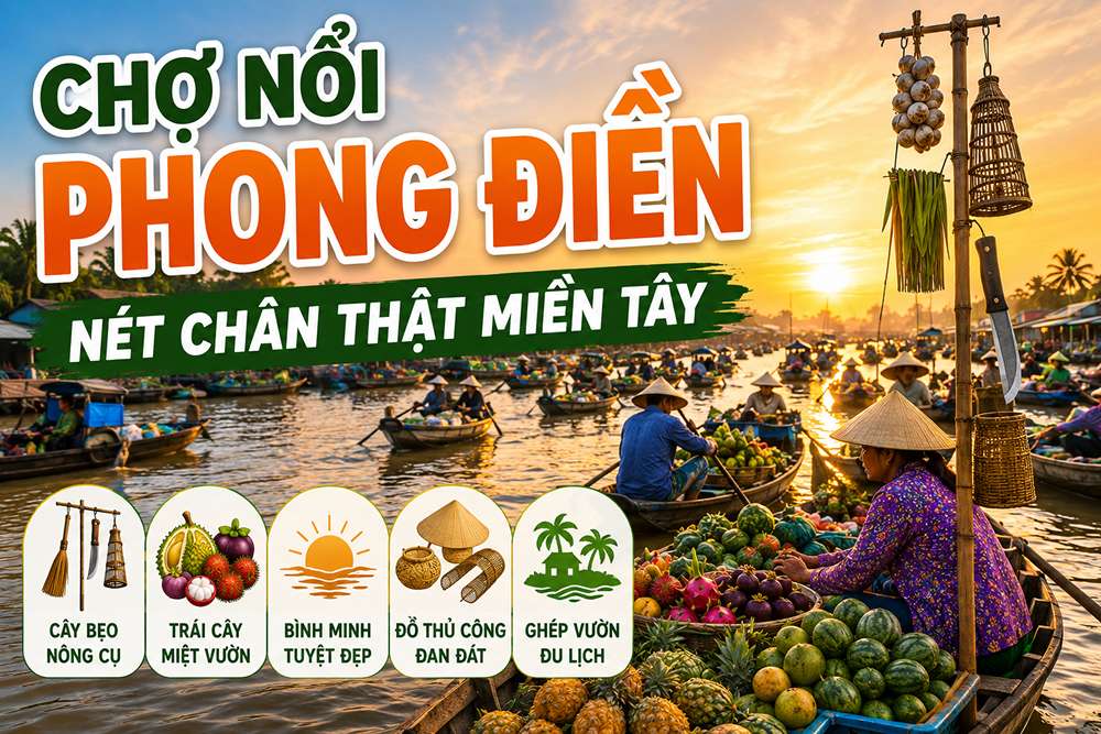 Chợ Nổi Phong Điền Cần Thơ: Phiên Bản Mộc Mạc Của Cái Răng