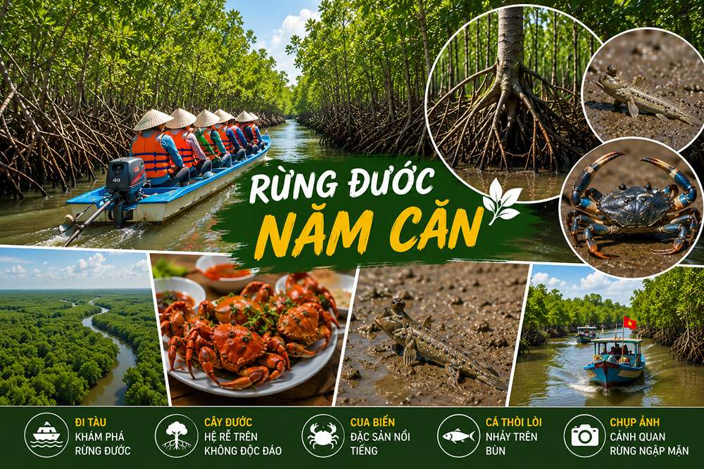 Rừng Đước Năm Căn Cà Mau: Top Trải Nghiệm Đất Mũi