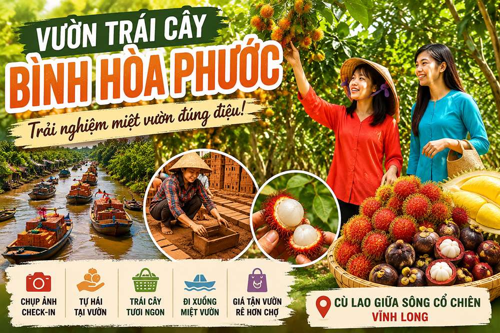Vườn Trái Cây Bình Hòa Phước Vĩnh Long: Đi Mùa T5-T9