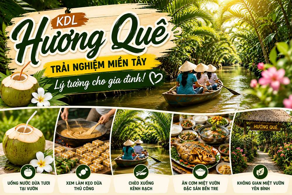 KDL Hương Quê Bến Tre: Cẩm Nang Cho Gia Đình 2026