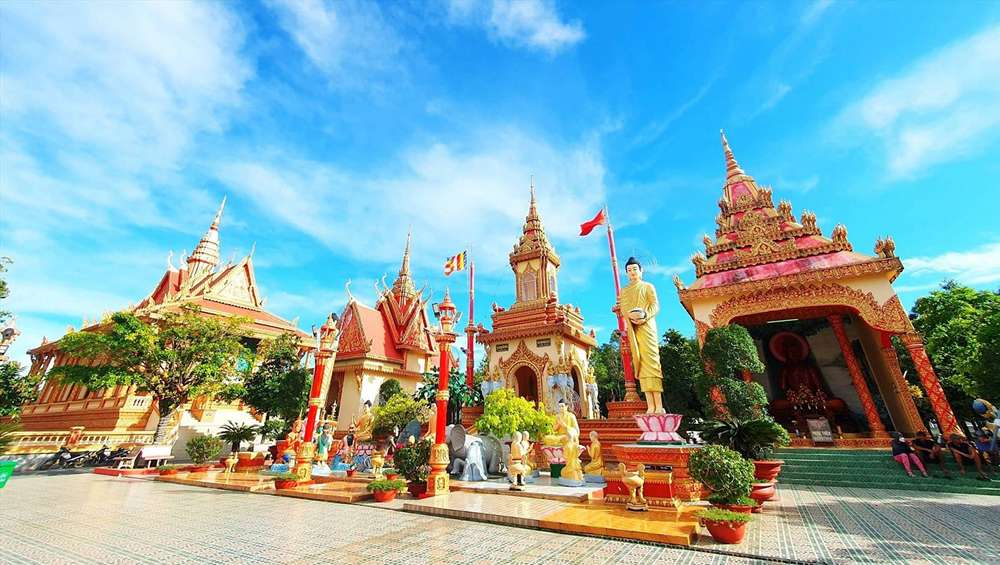 Chùa Xiêm Cán – Ngôi chùa Khmer rực rỡ bậc nhất Bạc Liêu