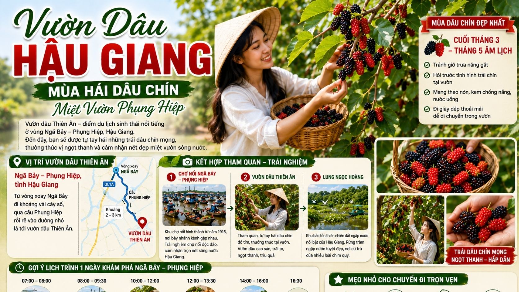 Vườn Dâu Hậu Giang: Mùa Hái Dâu Chín Miệt Vườn Phụng Hiệp