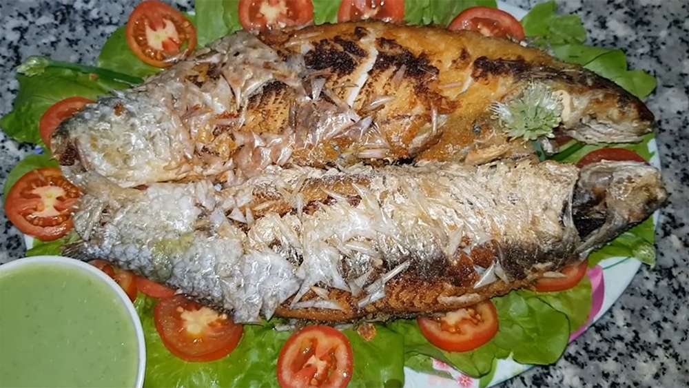 Cá đối chiên giòn