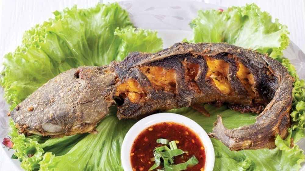 Cá trê vàng nướ