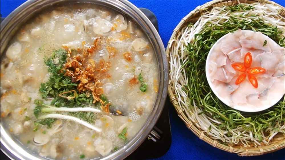 Cháo cá lóc rau đắng