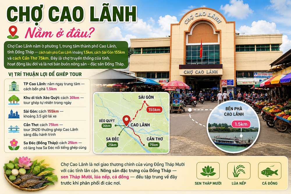 Chợ Cao Lãnh nằm ở đâu?