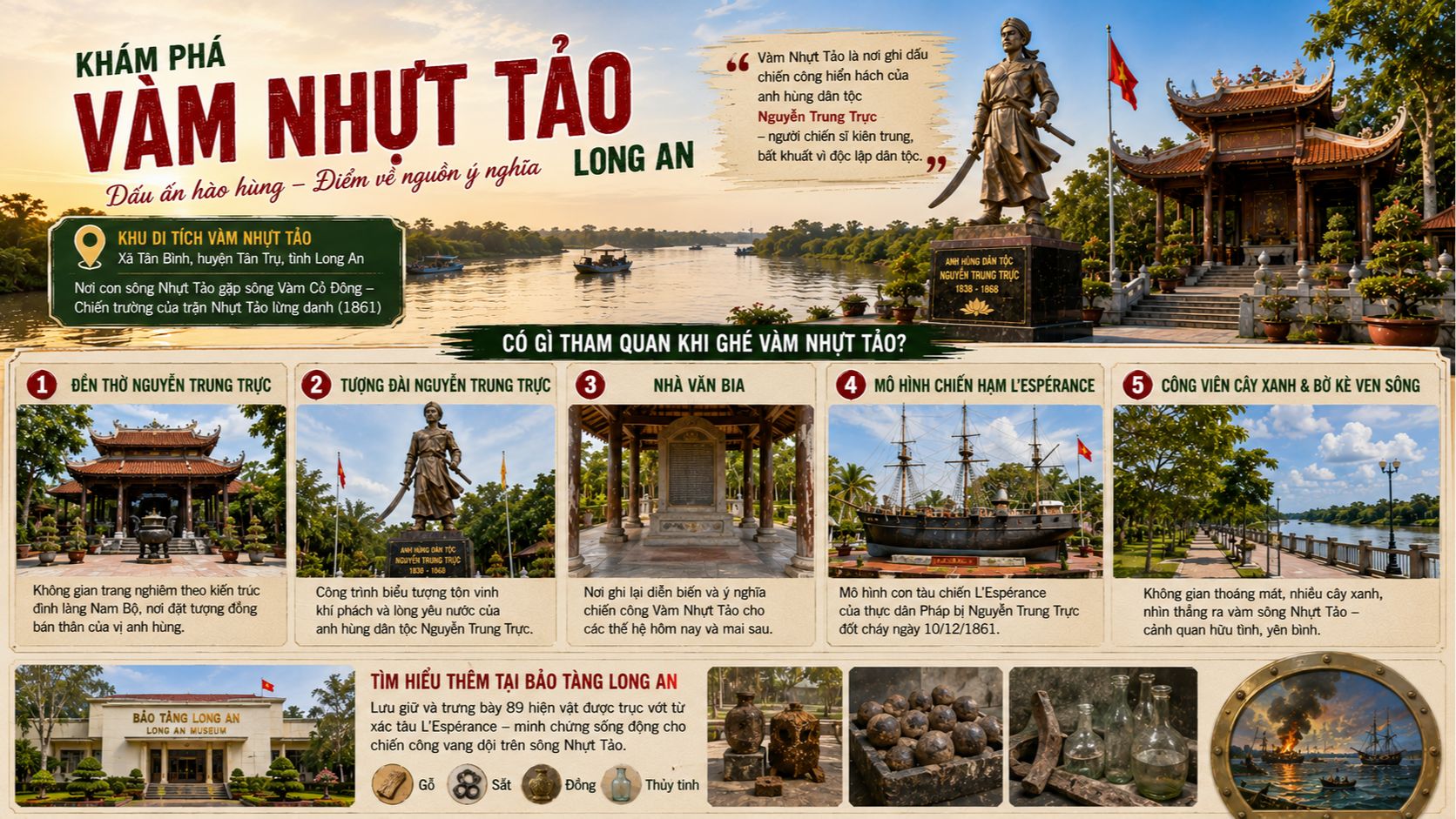 Có gì tham quan khi ghé Vàm Nhựt Tảo?