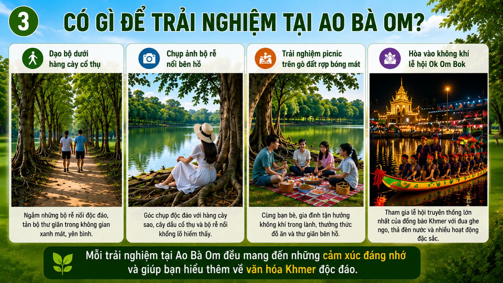 Có gì để trải nghiệm tại Ao Bà Om?