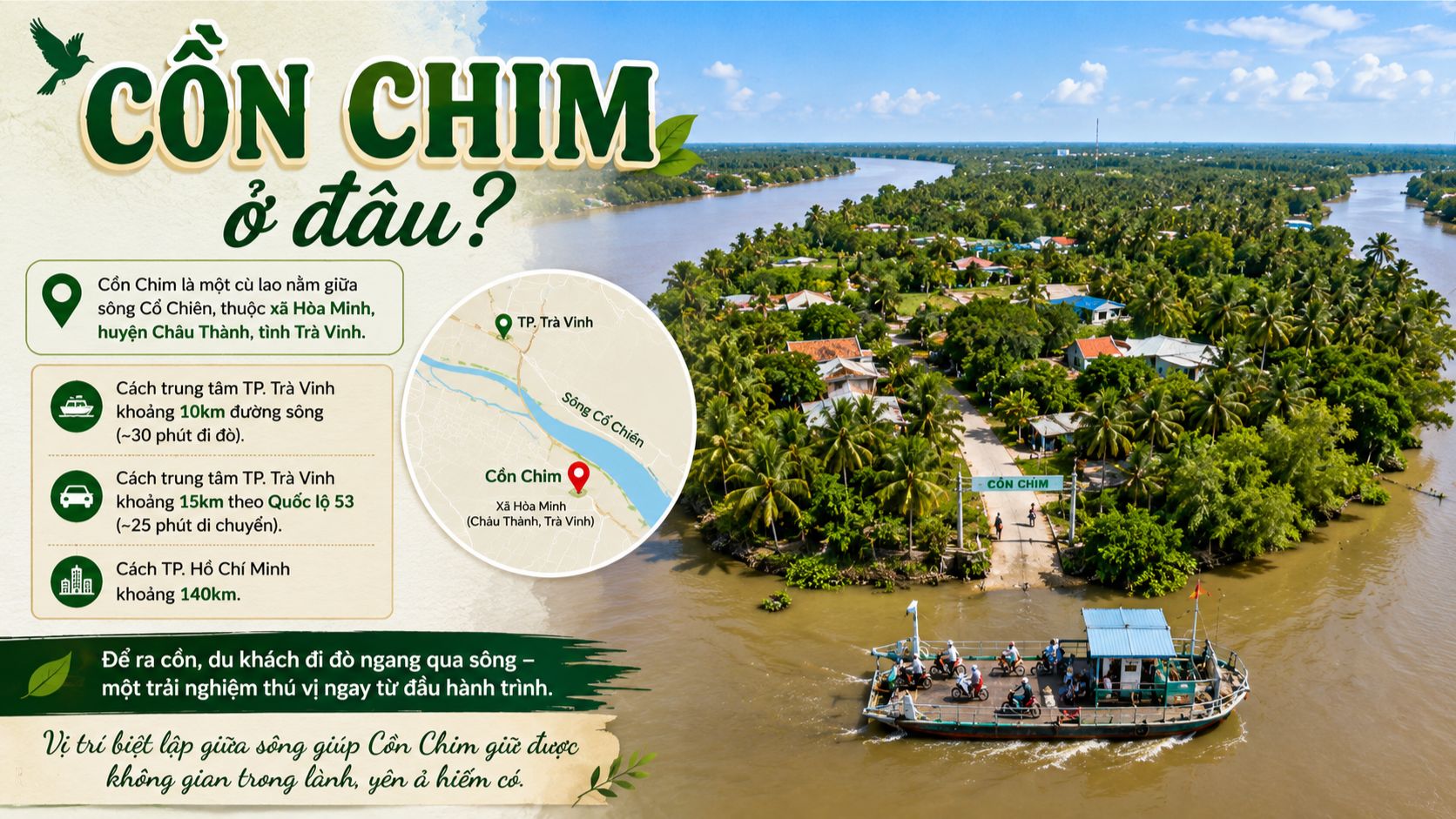 Cồn Chim ở đâu?
