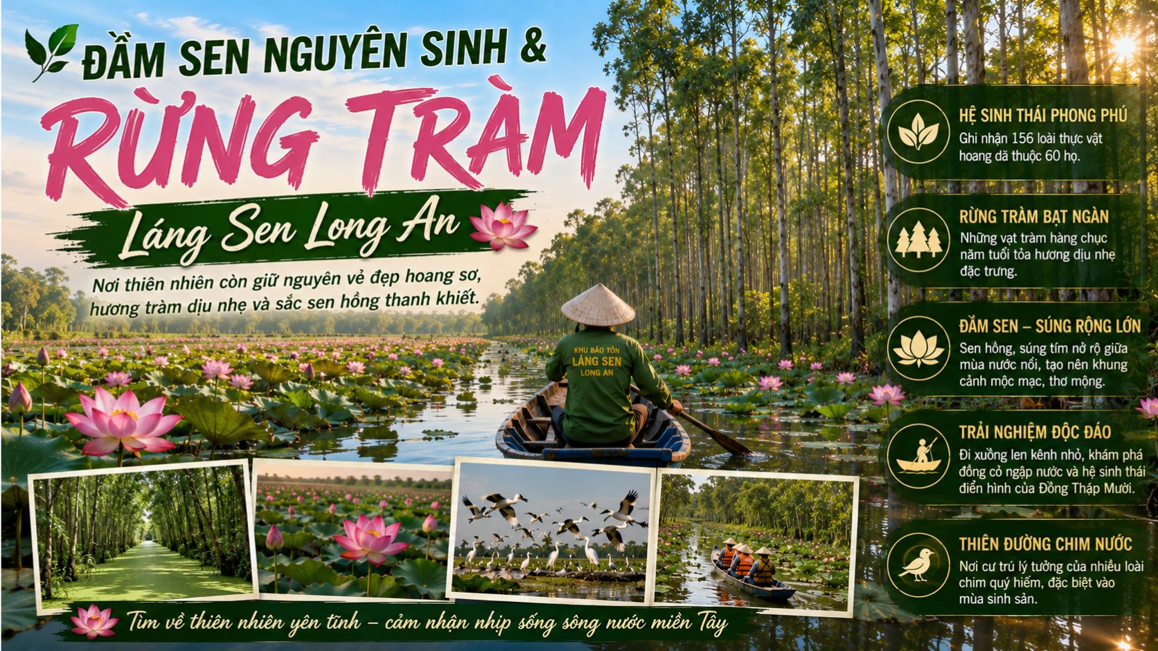 Đầm sen nguyên sinh và rừng tràm
