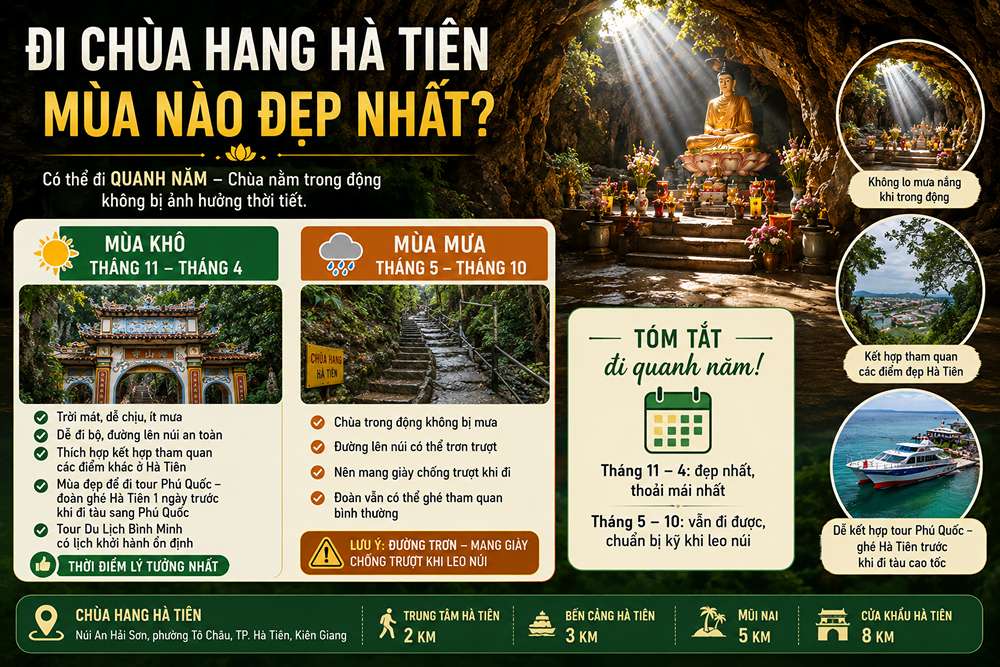 Đi chùa Hang Hà Tiên mùa nào đẹp nhất?