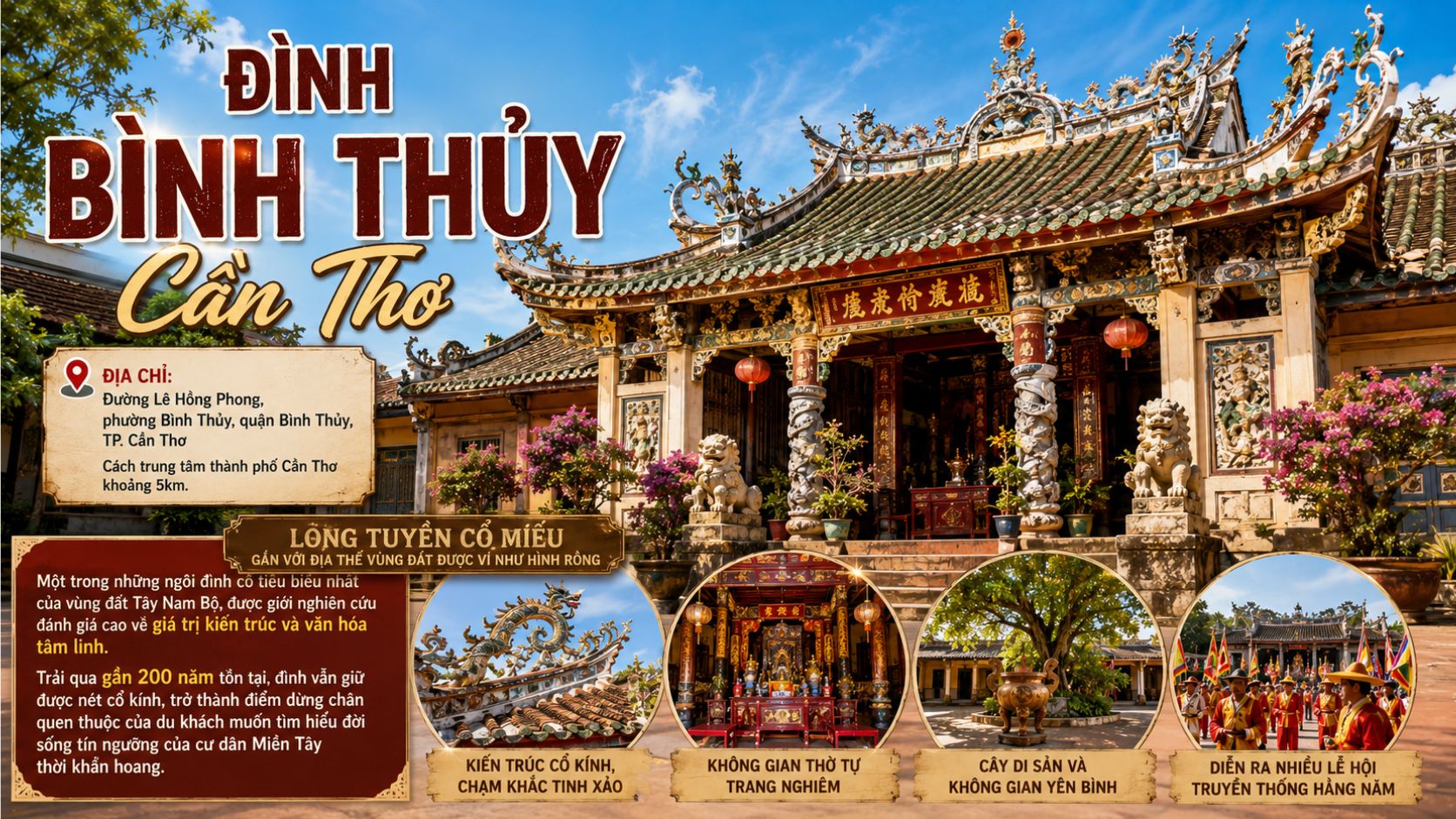 Đình Bình Thủy Cần Thơ ở đâu, có gì đặc biệt?