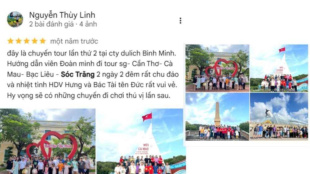 Du khách cảm nhận tour Sóc Trăng Du Lịch Bình Minh