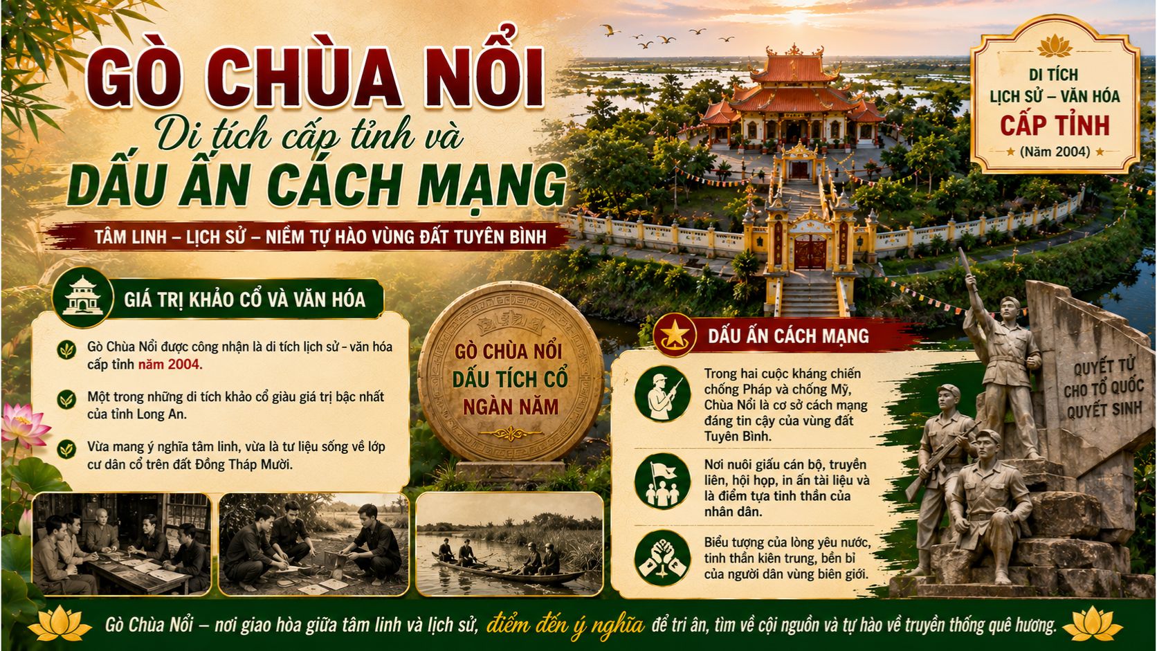 Gò Chùa Nổi — di tích cấp tỉnh và dấu ấn cách mạng