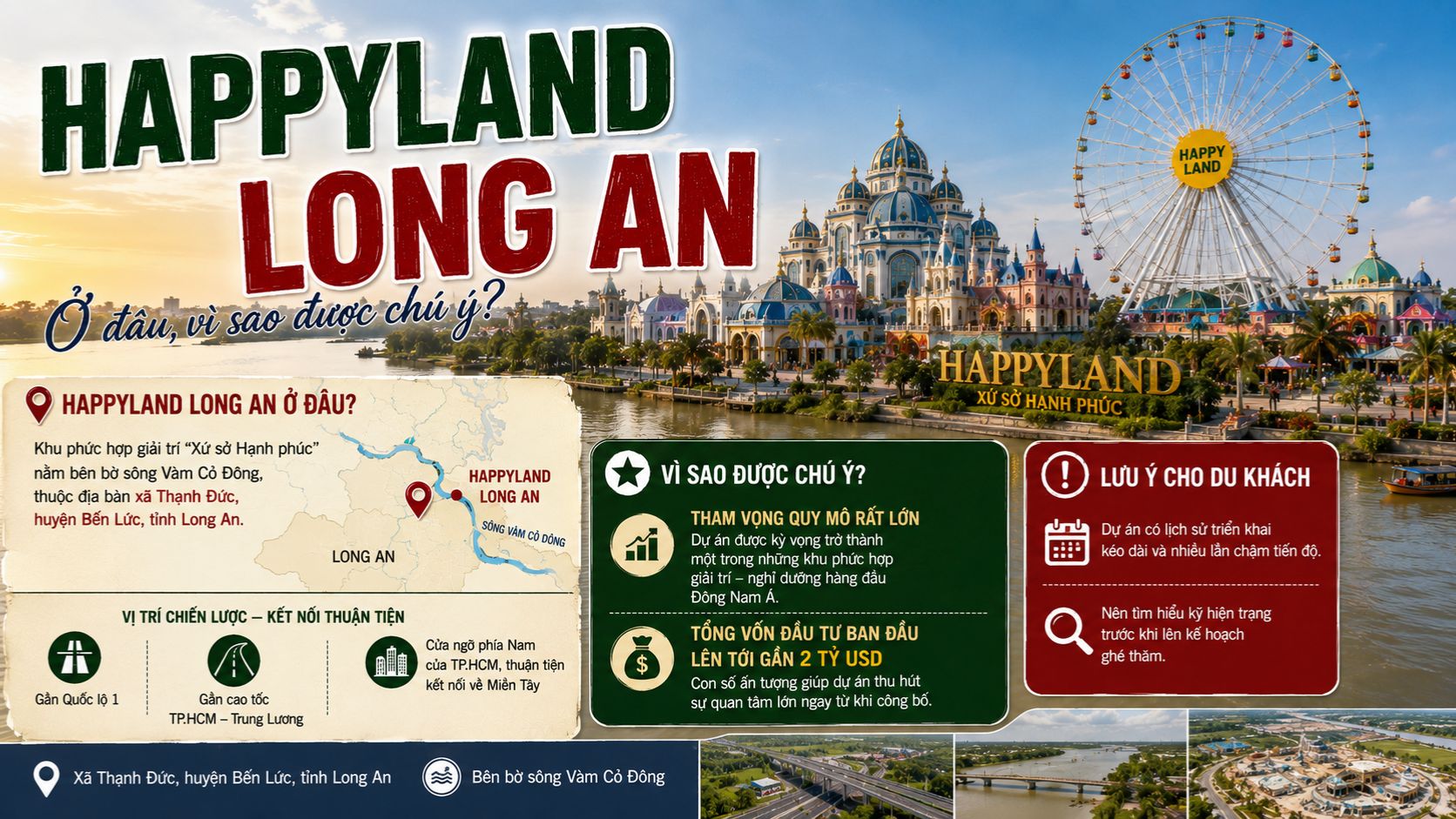 Happyland Long An ở đâu, vì sao được chú ý?