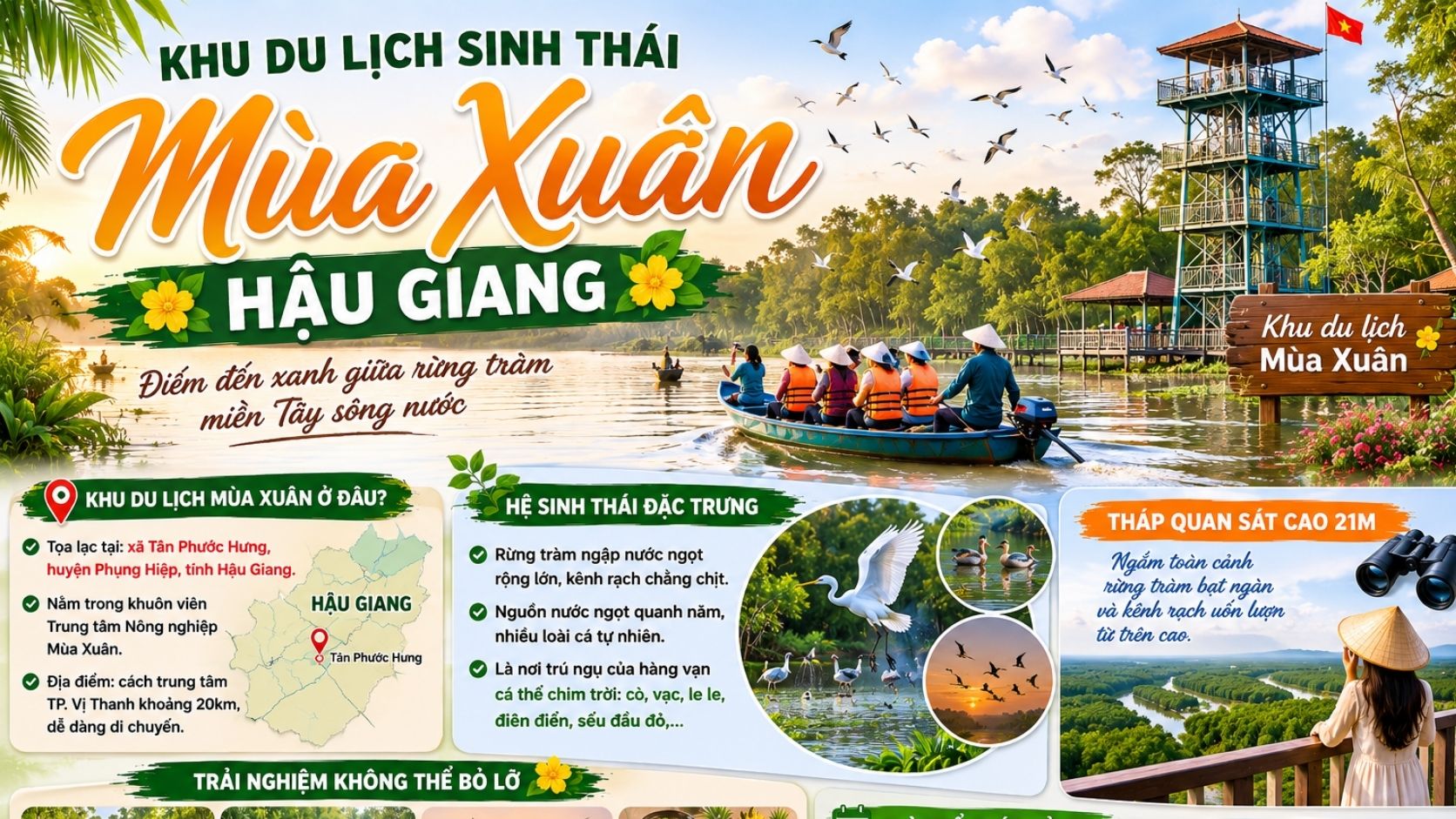 Khu du lịch Mùa Xuân Hậu Giang ở đâu?