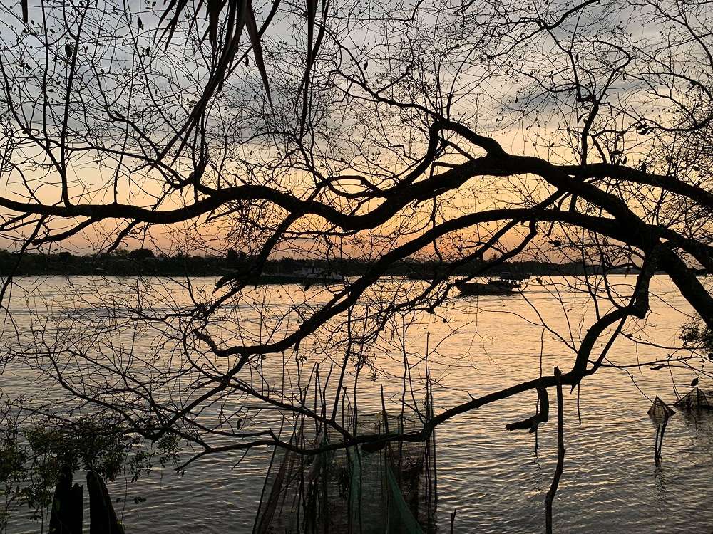 Khung cảnh Cù lao Tân Phong lúc chiều tà