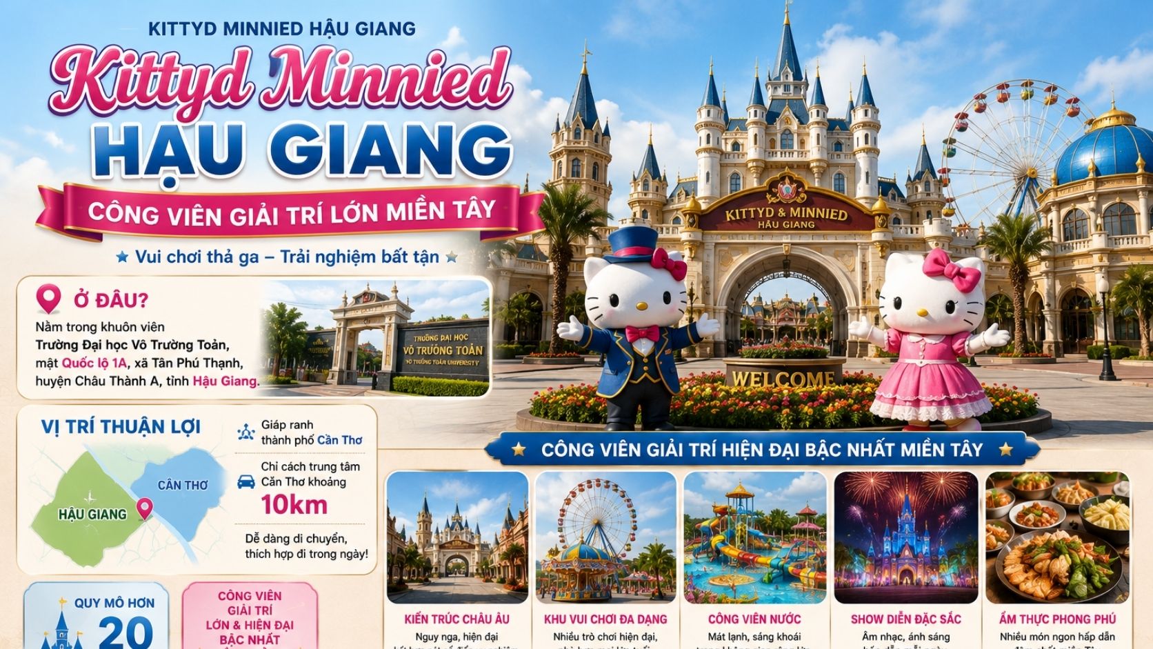 Công viên Kitty Minnied Hậu Giang ở đâu?