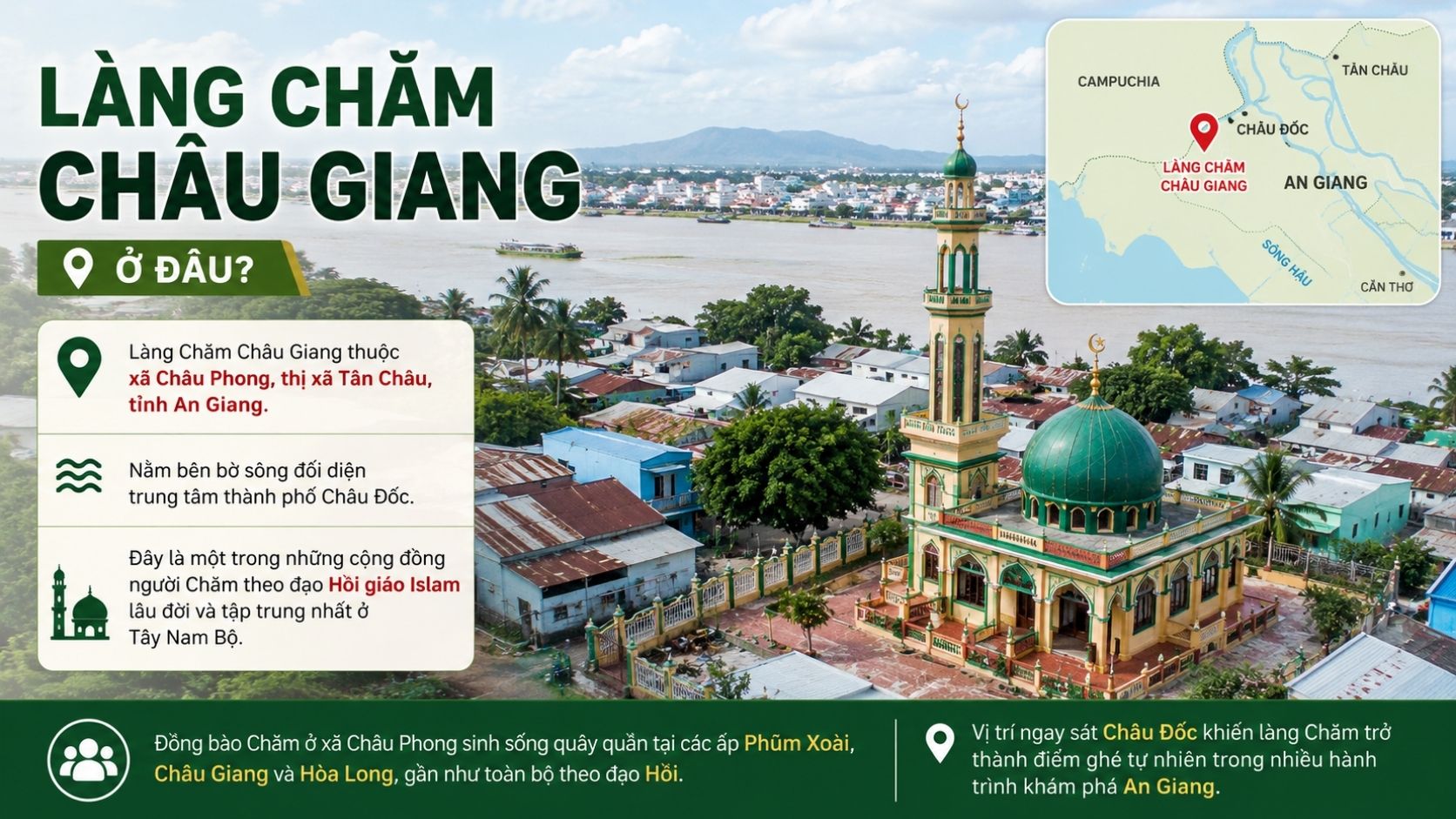 Làng Chăm Châu Giang ở đâu?