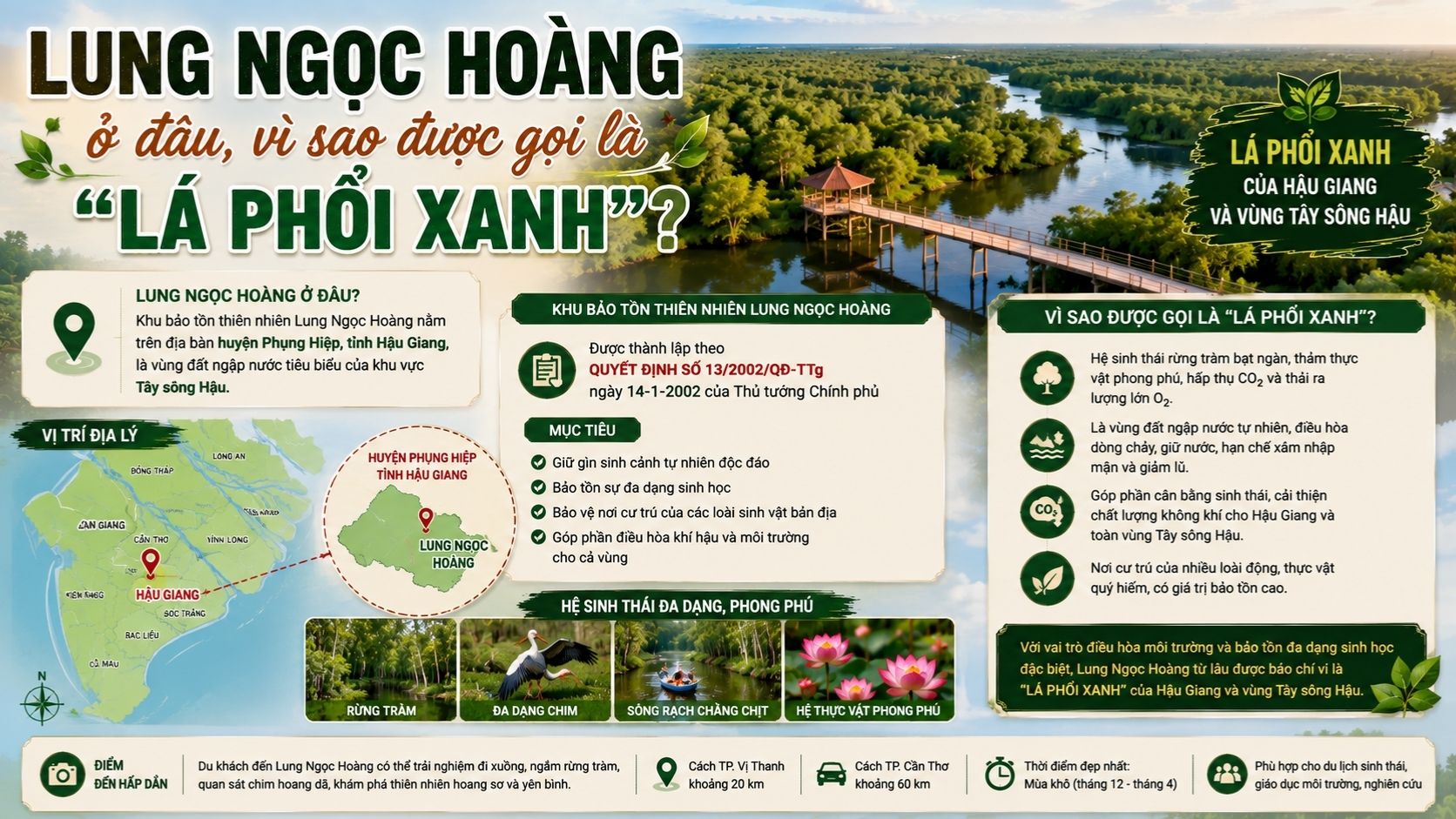 Lung Ngọc Hoàng ở đâu, vì sao được gọi là "lá phổi xanh"?