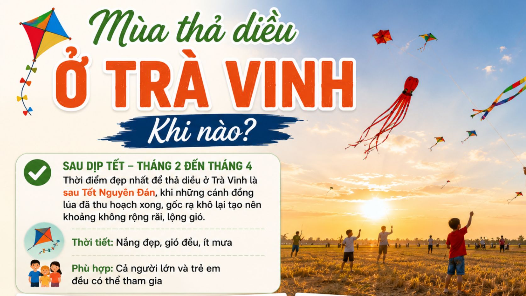Mùa thả diều ở Trà Vinh khi nào?