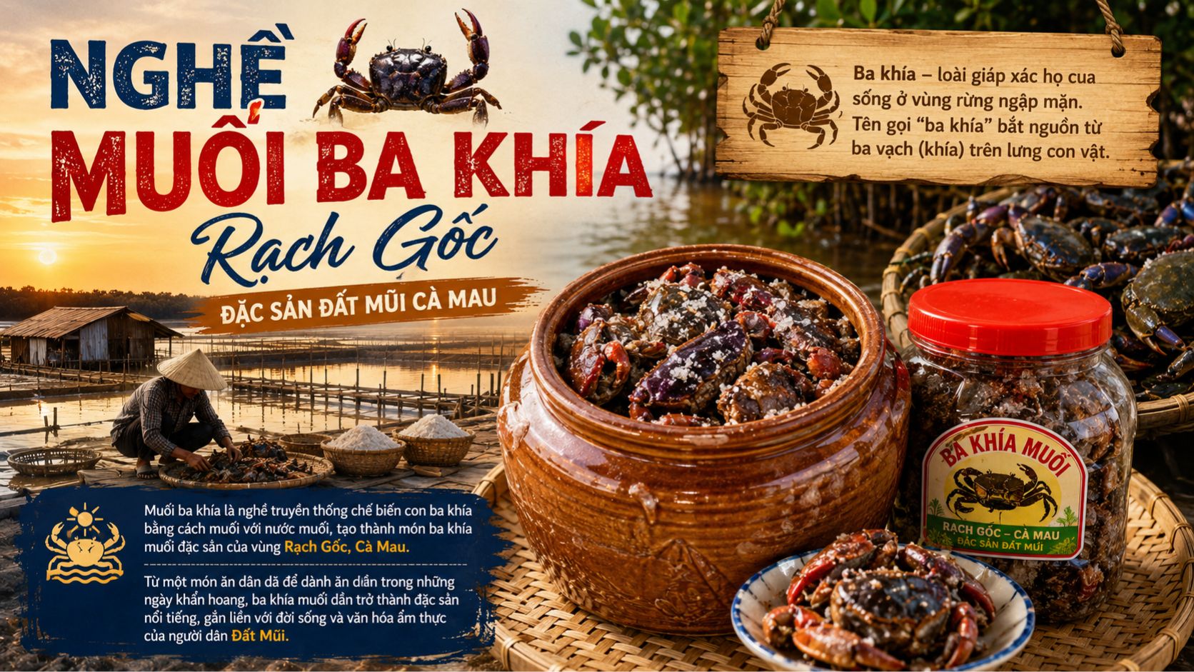 Nghề muối ba khía Rạch Gốc là gì?