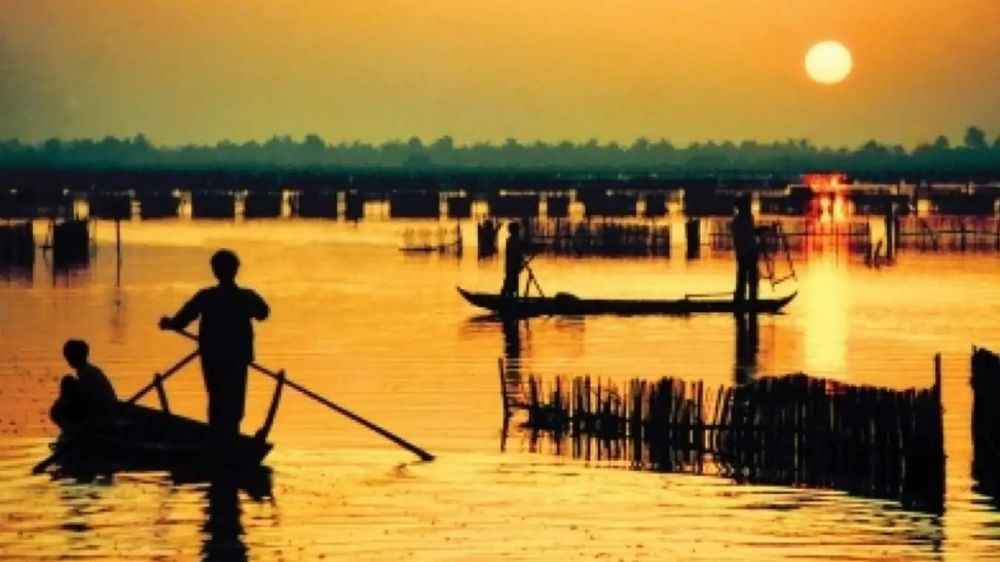 Ngồi xuồng ba lá khám phá Đầm Thị Tường