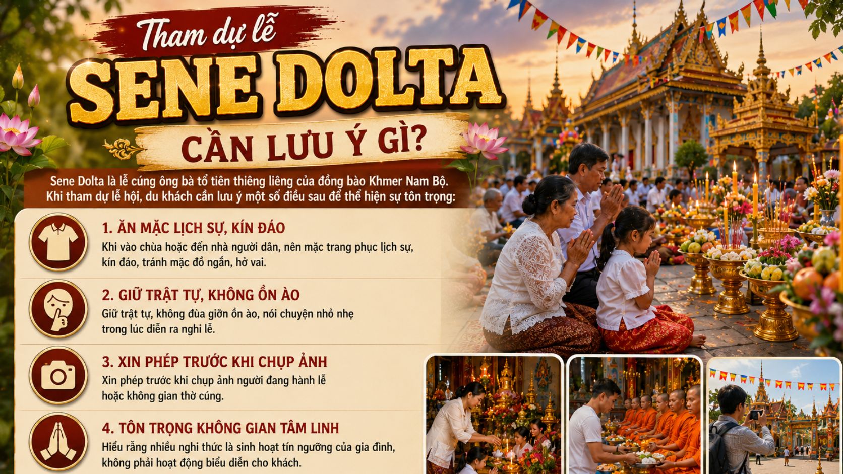 Tham dự lễ Sene Dolta cần lưu ý gì?