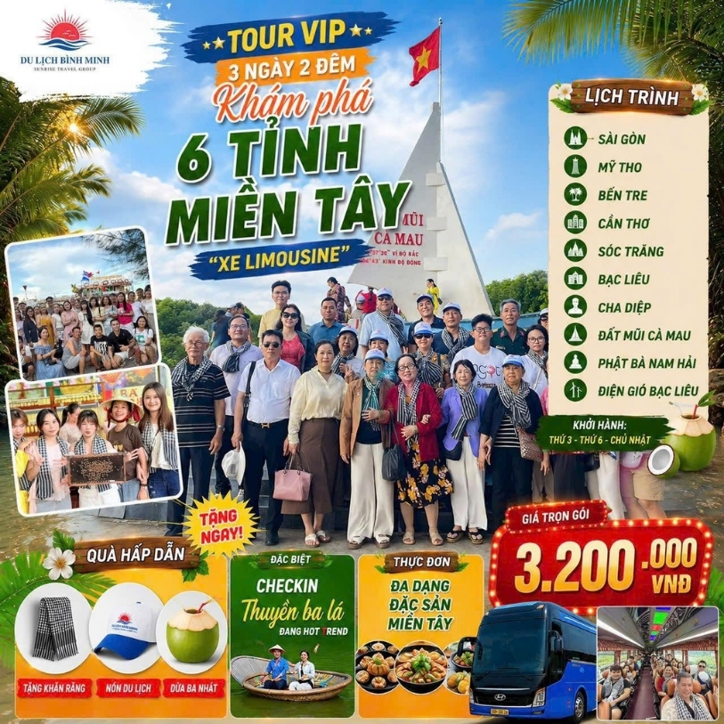 tour miền tây 3 ngày 2 đêm 6 tỉnh