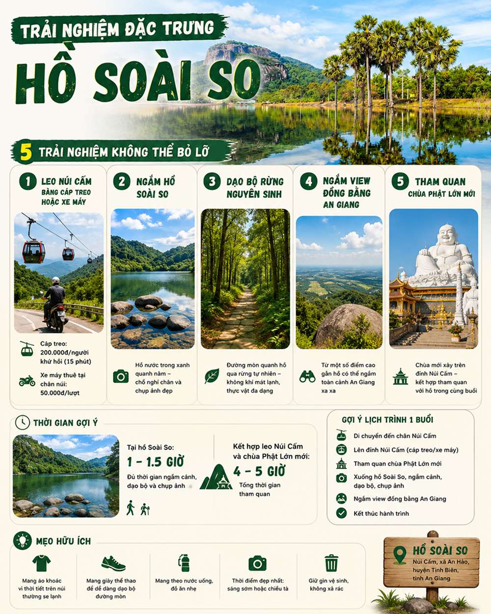 Trải nghiệm đặc trưng tại hồ Soài So