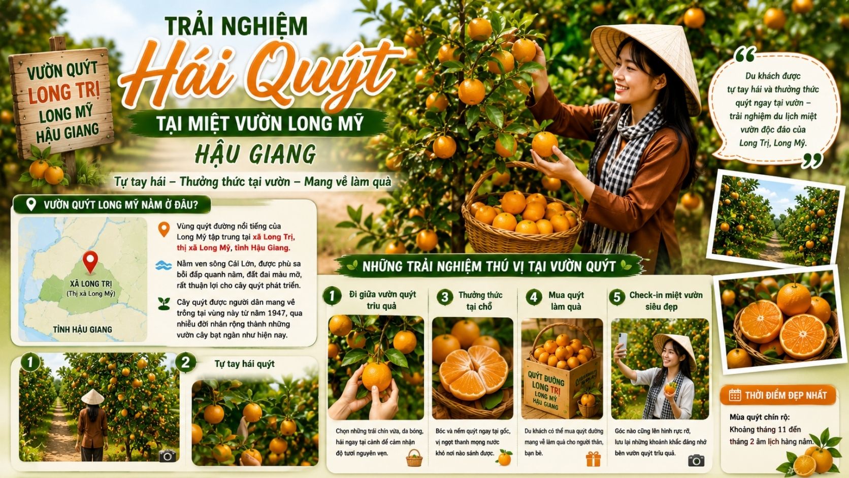 Trải nghiệm hái quýt tại miệt vườn có gì thú vị?