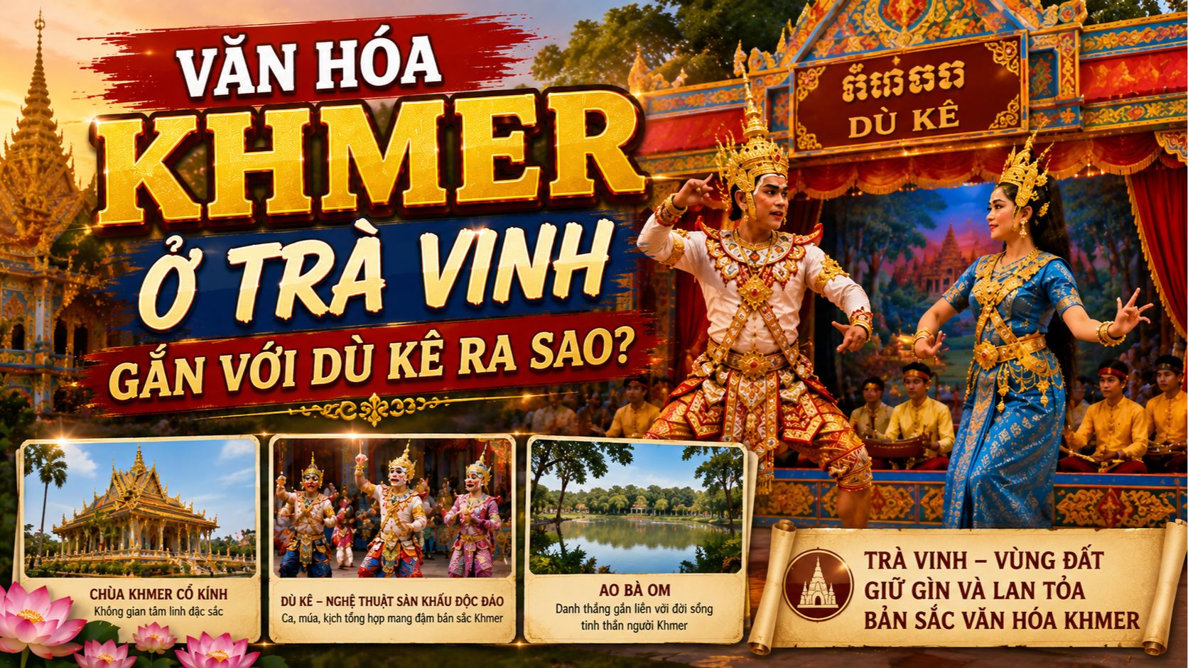 Văn hóa Khmer ở Trà Vinh gắn với Dù kê ra sao?