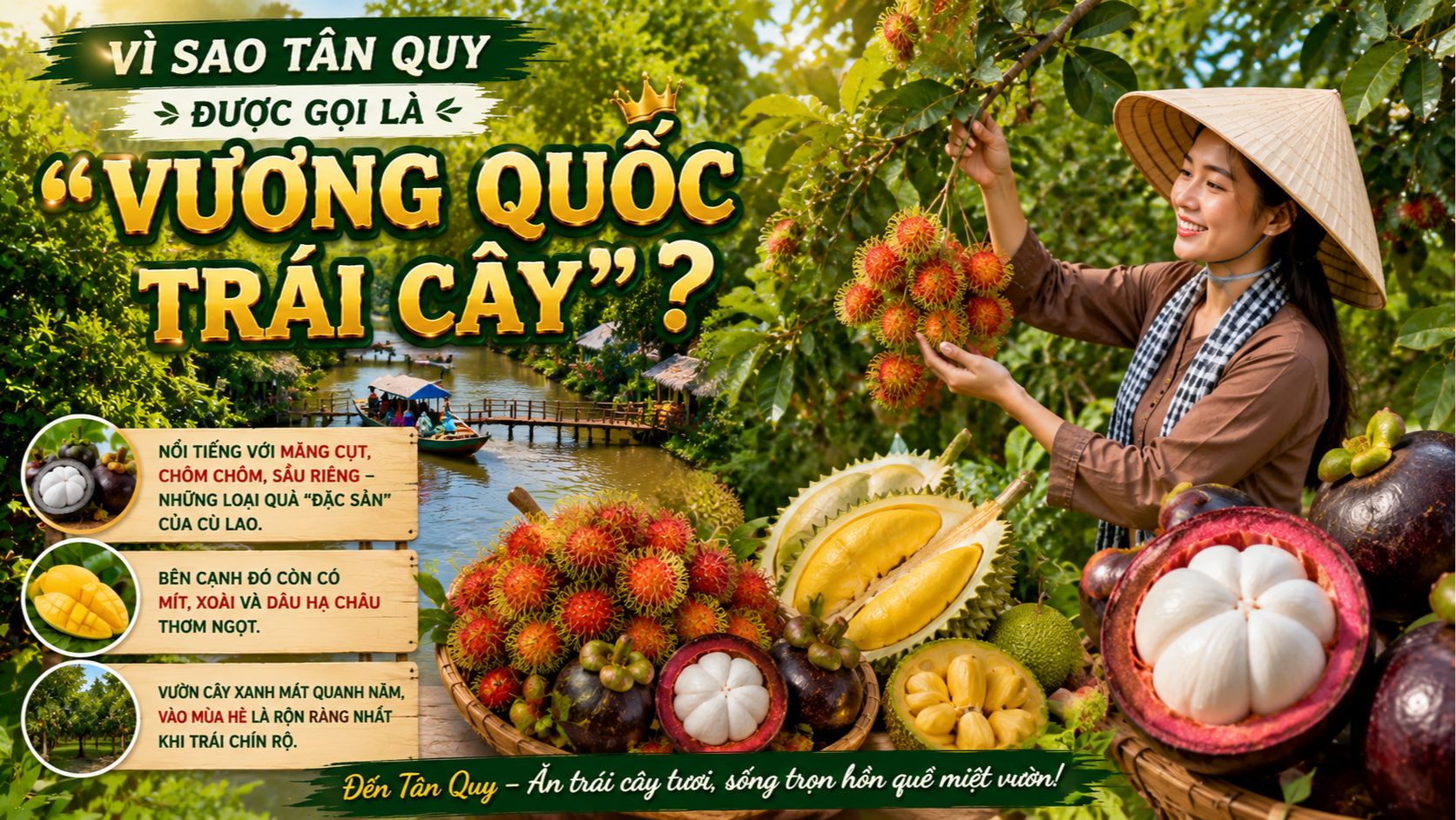 Vì sao Tân Quy được gọi là "vương quốc trái cây"?