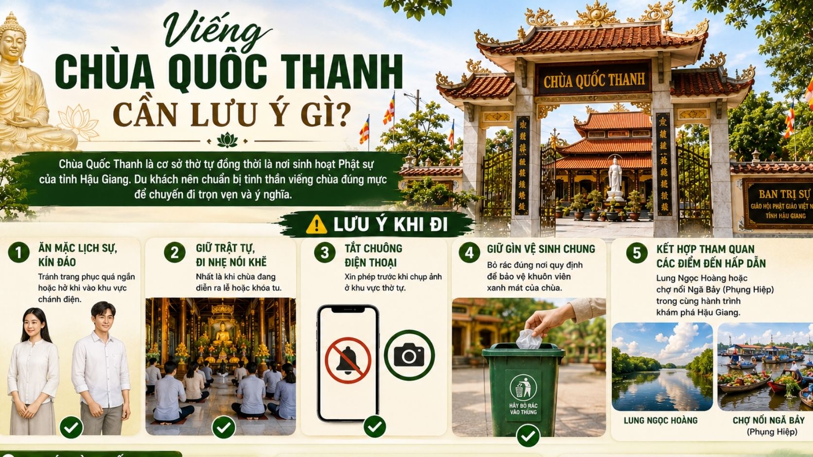 Viếng chùa Quốc Thanh cần lưu ý gì?