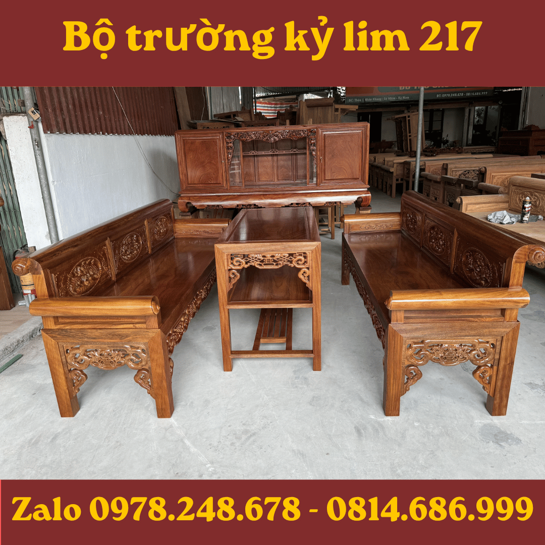 TẠI SAO NGƯỜI VIỆT MÊ MẨN GỖ LIM VÀ BỘ TRƯỜNG KỶ? BÍ QUYẾT CHO PHÒNG KHÁCH BỀN ĐẸP, TIẾT KIỆM
