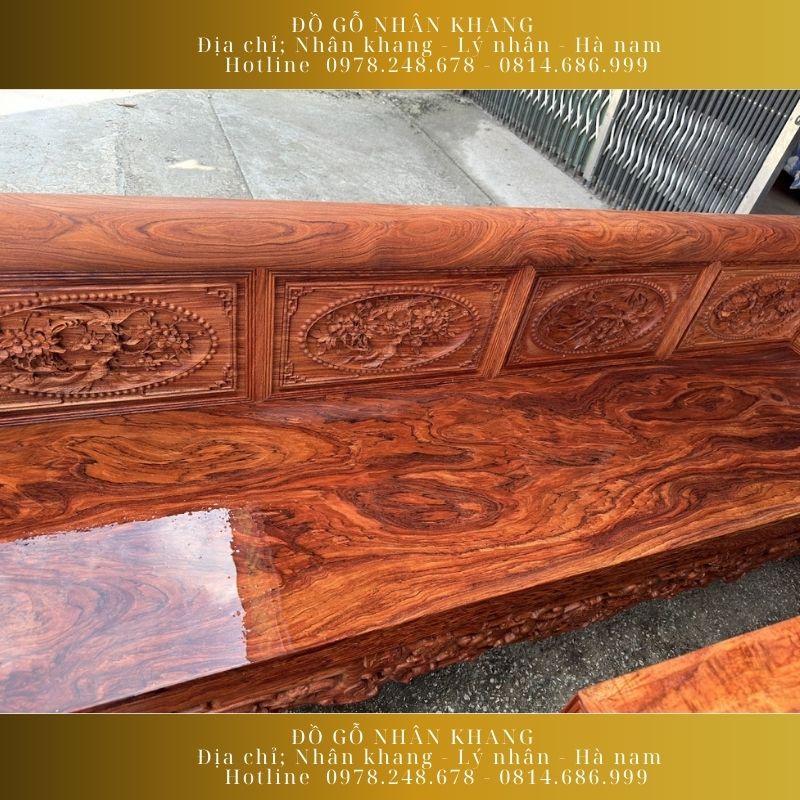 Bộ Trường Kỷ Gỗ Hương Đá 13 Chỉ 237