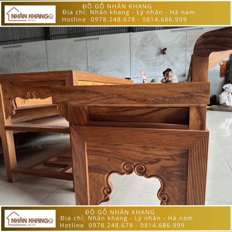 Bộ Trường Kỷ Gỗ Gõ Đỏ 11 Chỉ 217