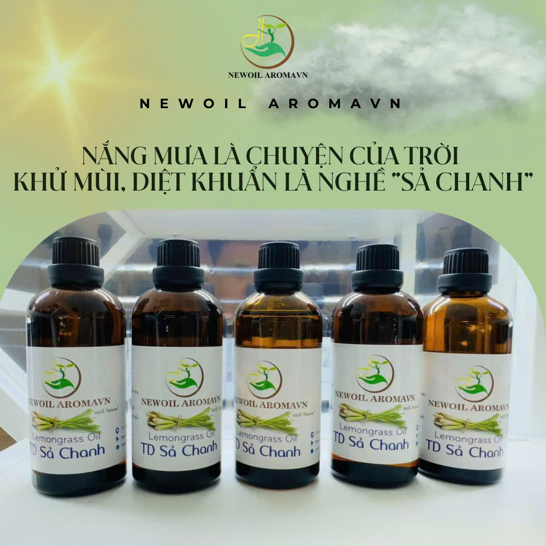 Tinh dầu sả chanh khử mùi diệt khuẩn siêu sạch