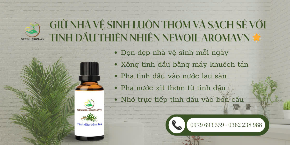 GIỮ NHÀ VỆ SINH LUÔN THƠM VÀ SẠCH SẼ VỚI TINH DẦU THIÊN NHIÊN NEWOIL AROMAVN