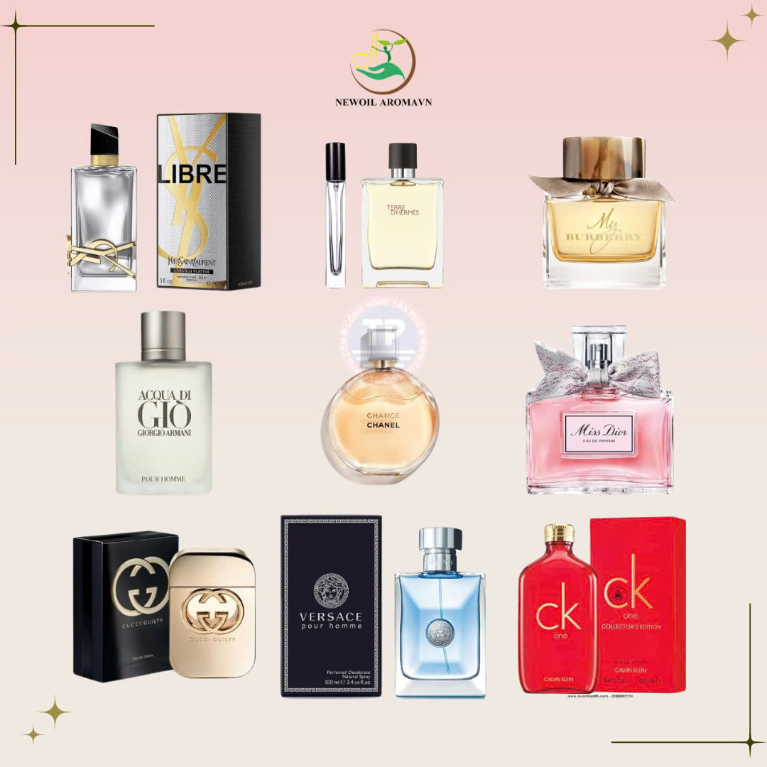 🌸 NewOil AromaVN mang đến bộ sưu tập nước hoa cao cấp với những tầng hương tinh tế, sang trọng và quyến rũ, giúp bạn thể hiện cá tính và phong cách riêng.